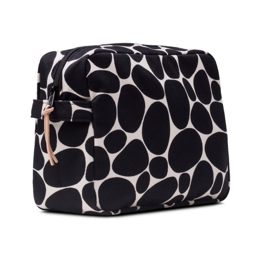 extra große Kosmetiktasche mit Muster Stenar schwarz auf weiß von Gyllstad