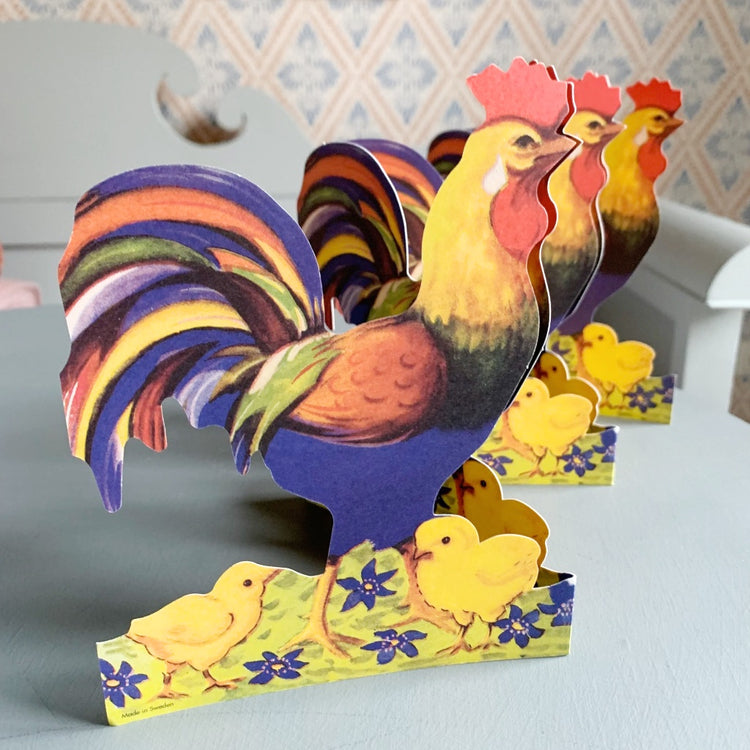 großes Leporello mit Motiv Hahn aus Papier erhältlich bei MYS