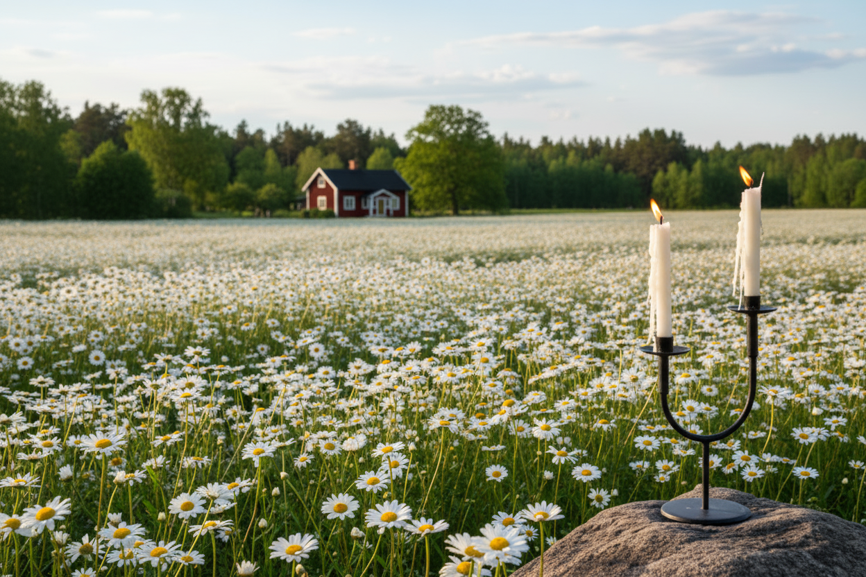 Mysleuchter auf einem Stein n Margeritenwiese