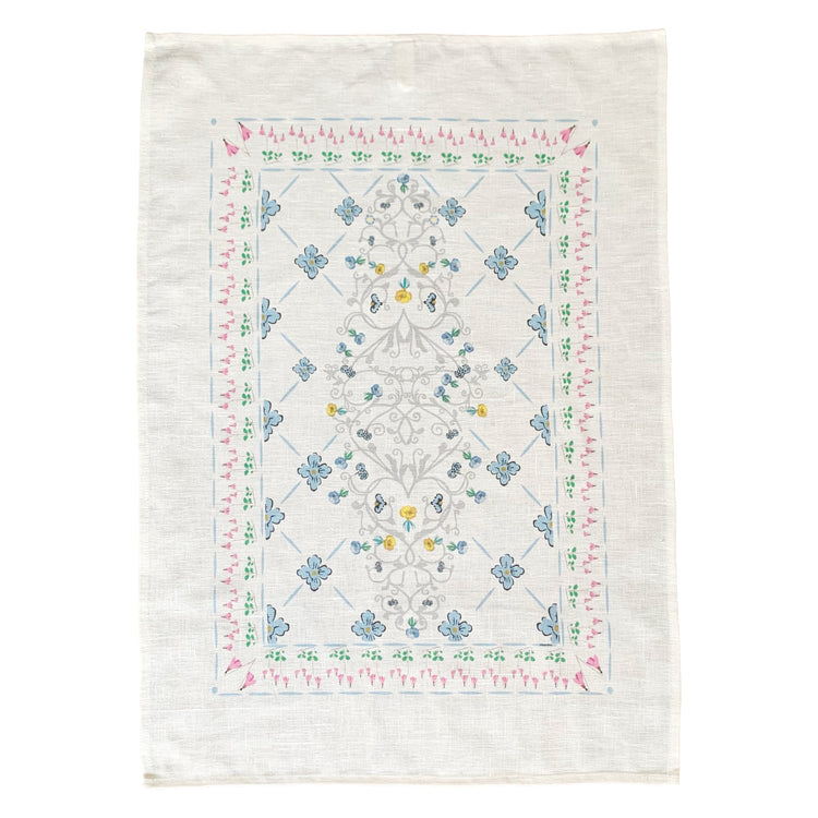 Komplettansicht des Handtuchs Linnea mit umlaufender Kante mit Linneas