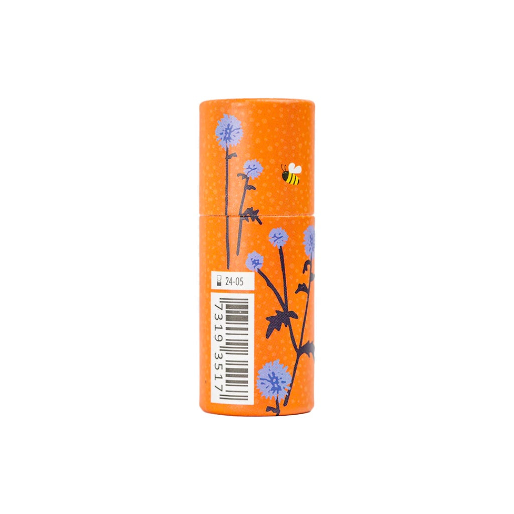 orangefarbene Verpackung des Lippenbalsams Apfelsine von Gustaf & Linnea