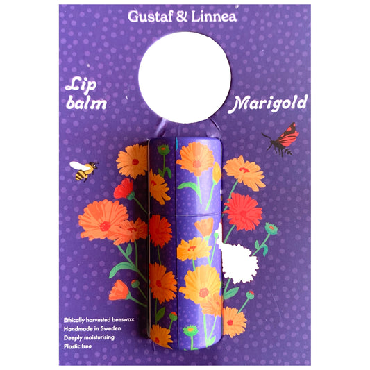 Lippenbalsamstift Marigold mit Karte Vorderseite