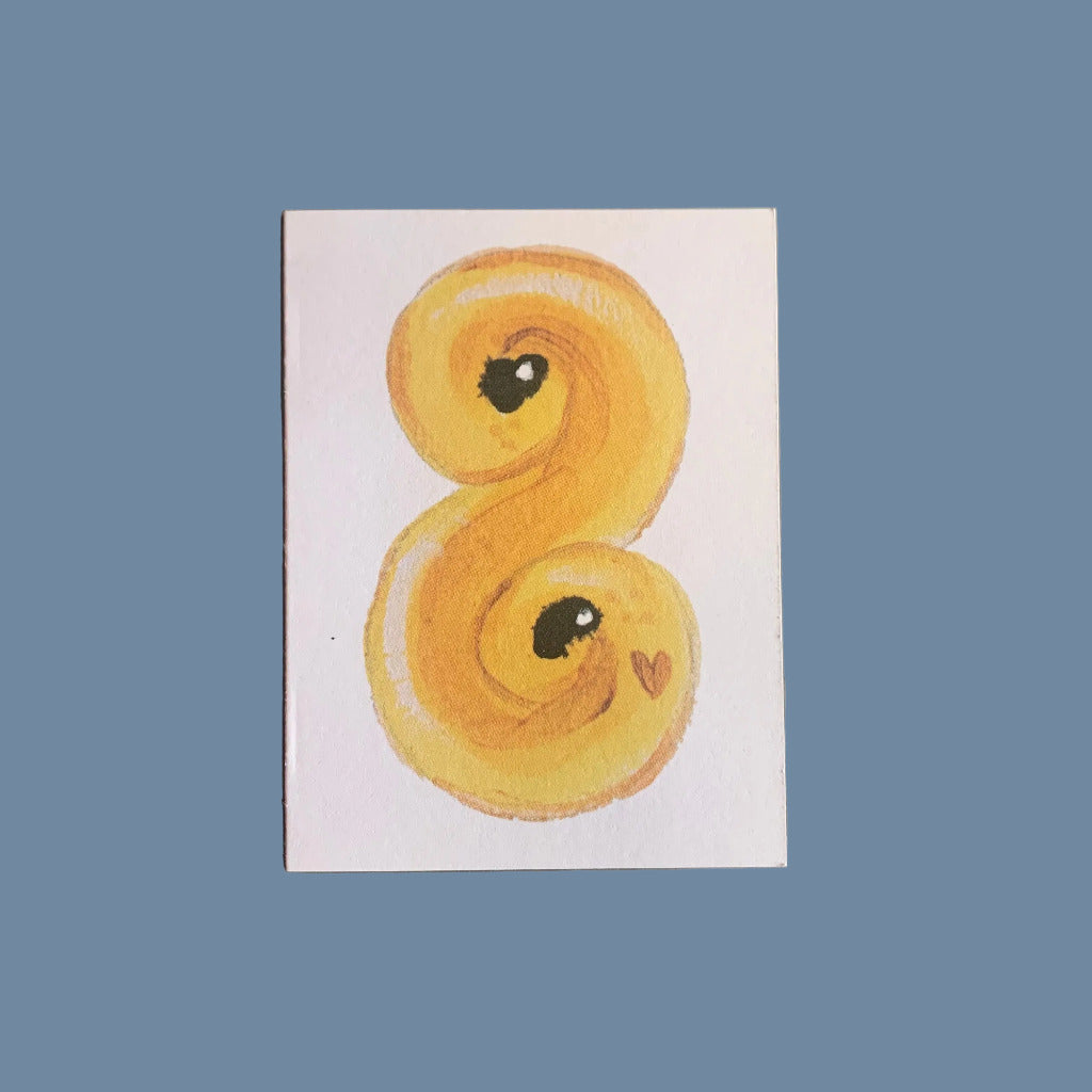 Vorderseite der Klappkarte mit Lussebulle