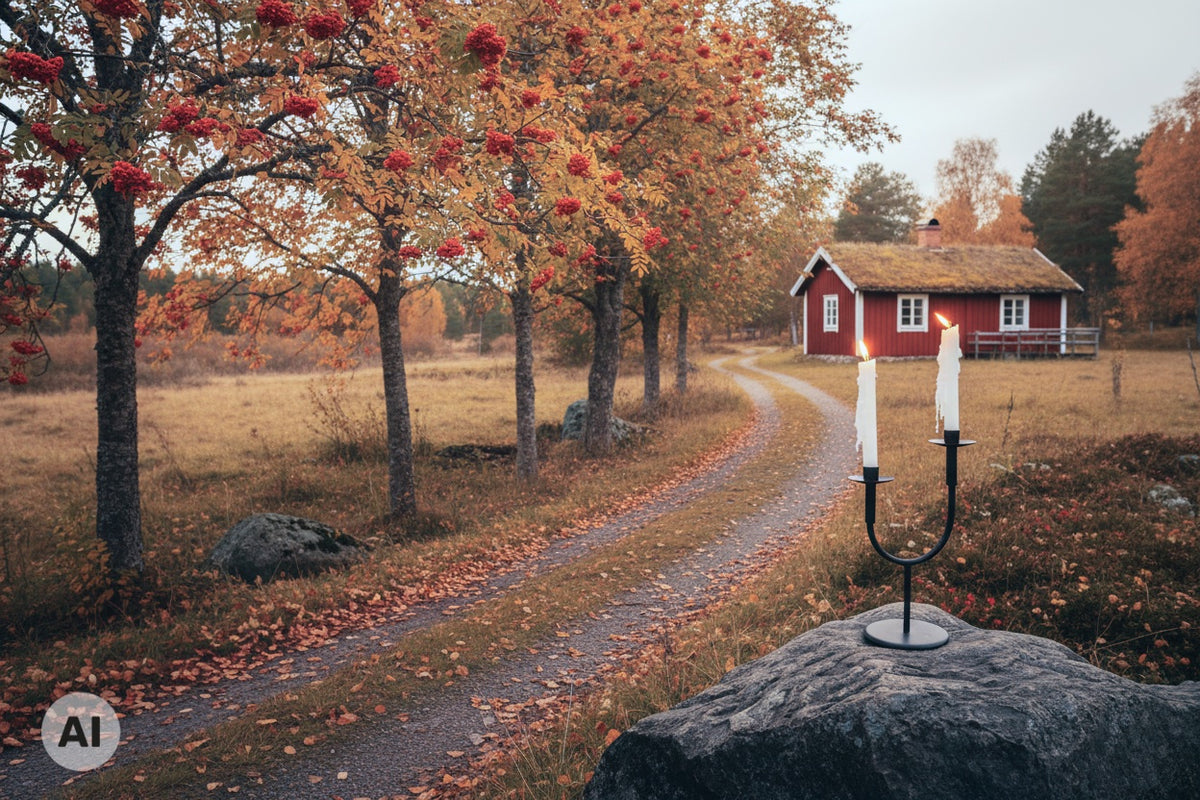 Herbst in Schweden mit MYS Leuchter