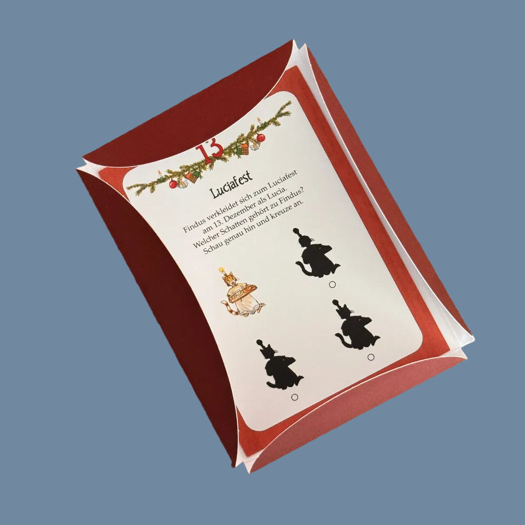 Briefchen aus der Pettersson und Findus Adventskalenderbox