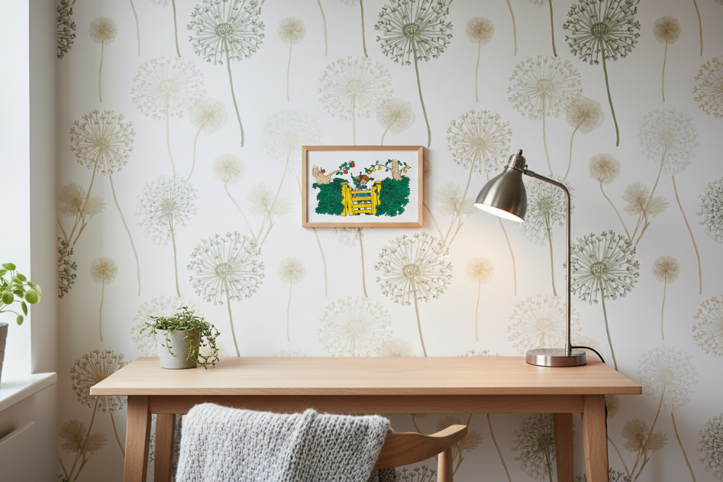 Postkarte an der Wand KI generiert