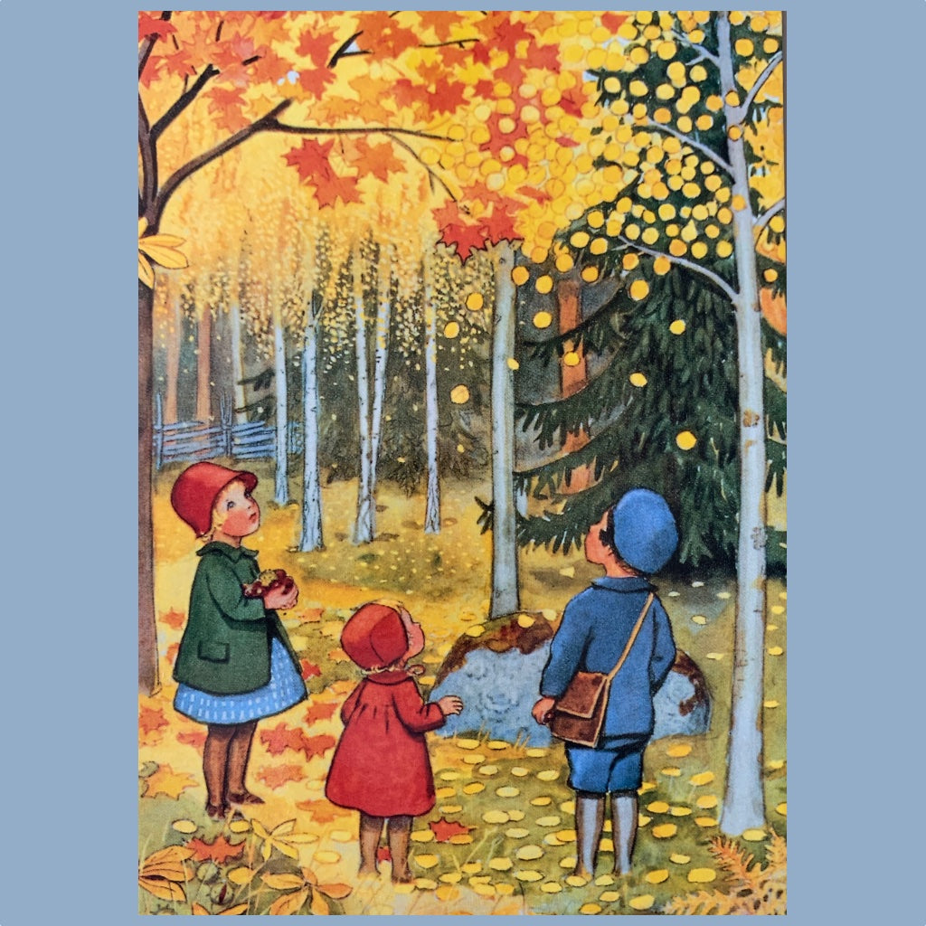 Postkarte Herbst von Elsa Beskow