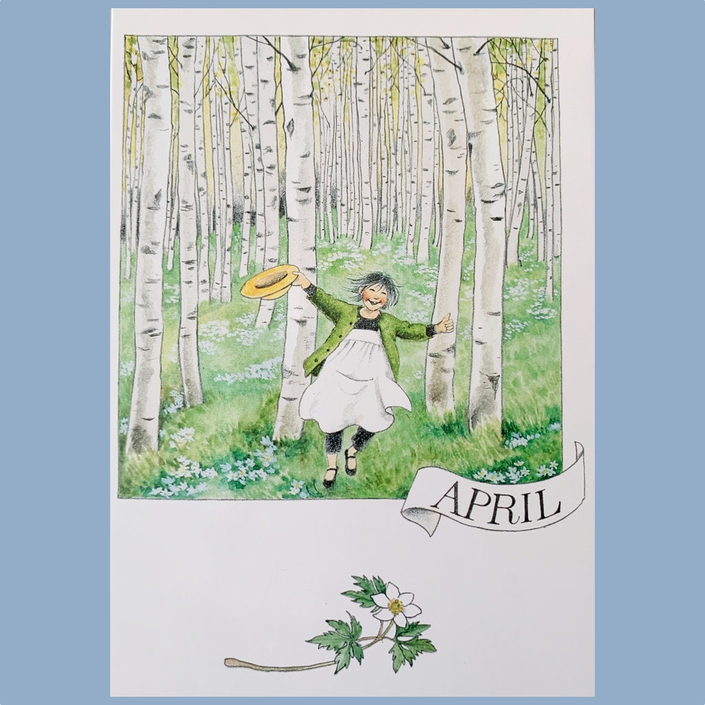 Postkarte Linneas Jahrbuch April