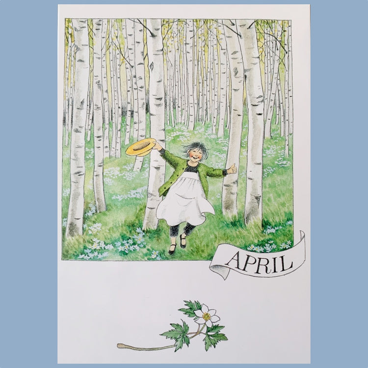 Postkarte "Linneas Jahrbuch" Lena Anderson