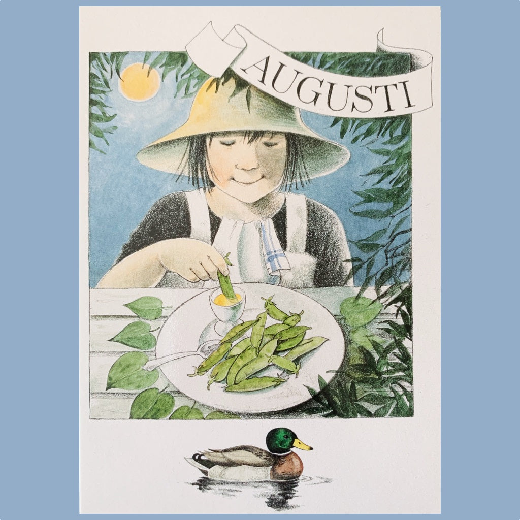 Postkarte Linneas Jahrbuch August
