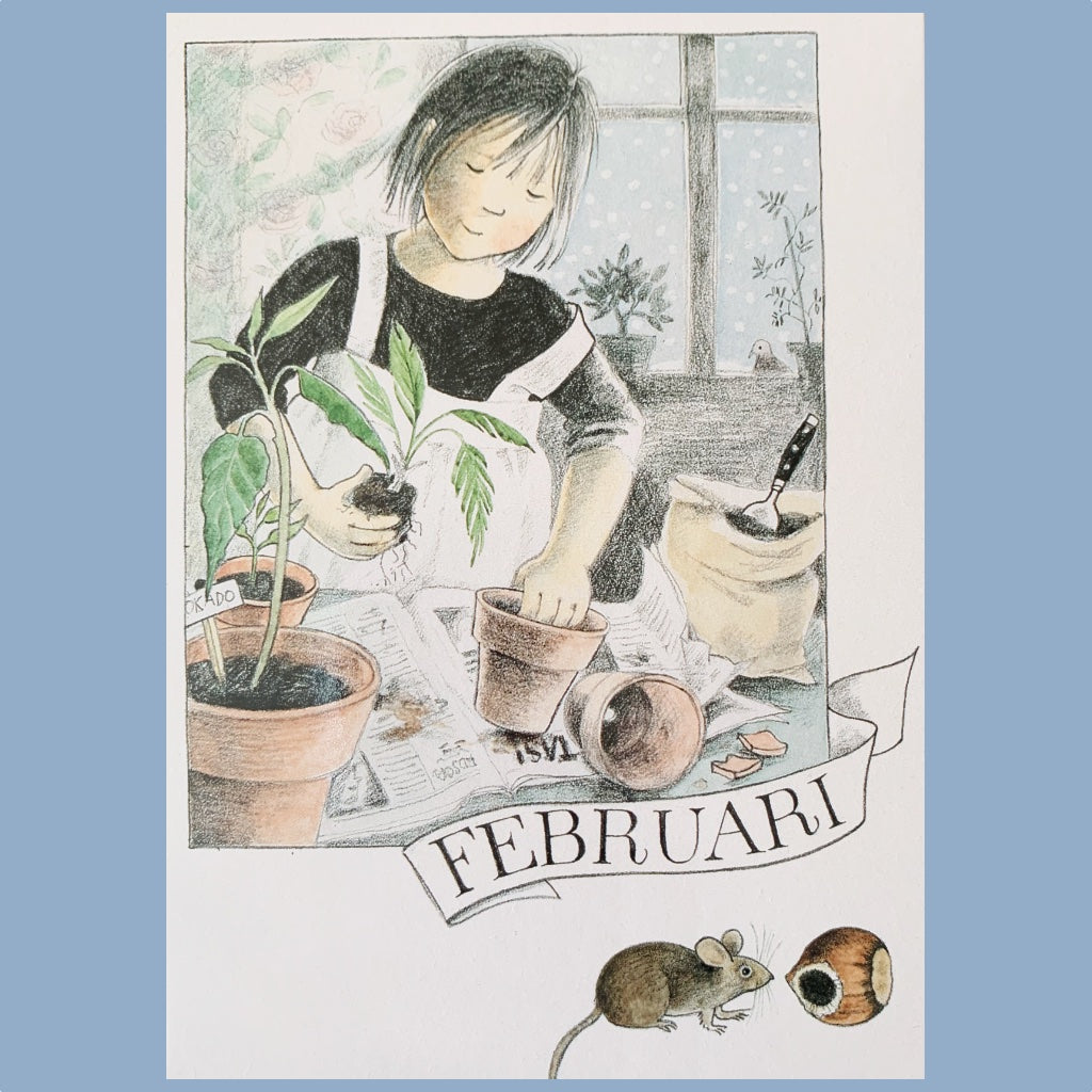 Postkarte Linneas Jahrbuch Februar