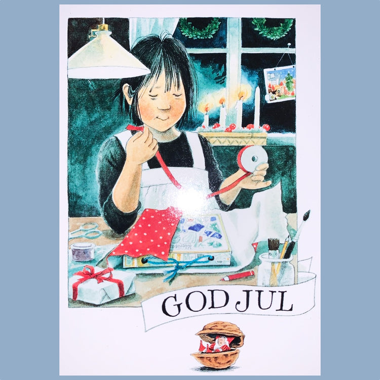 Postkarte „Linnea God Jul“ Lena Anderson