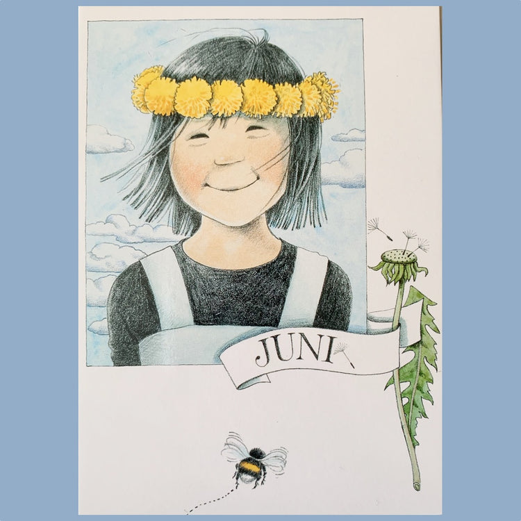 Postkarte "Linneas Jahrbuch" Lena Anderson