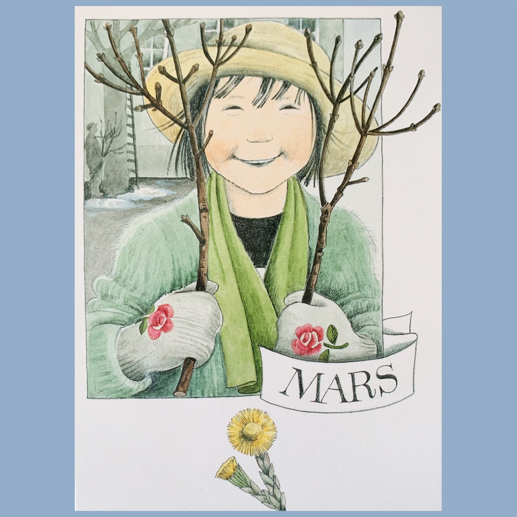 Postkarte Linneas Jahrbuch März