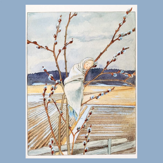 Postkarte Weidenkind von Elsa Beskow erhältlich im Mys-Shop