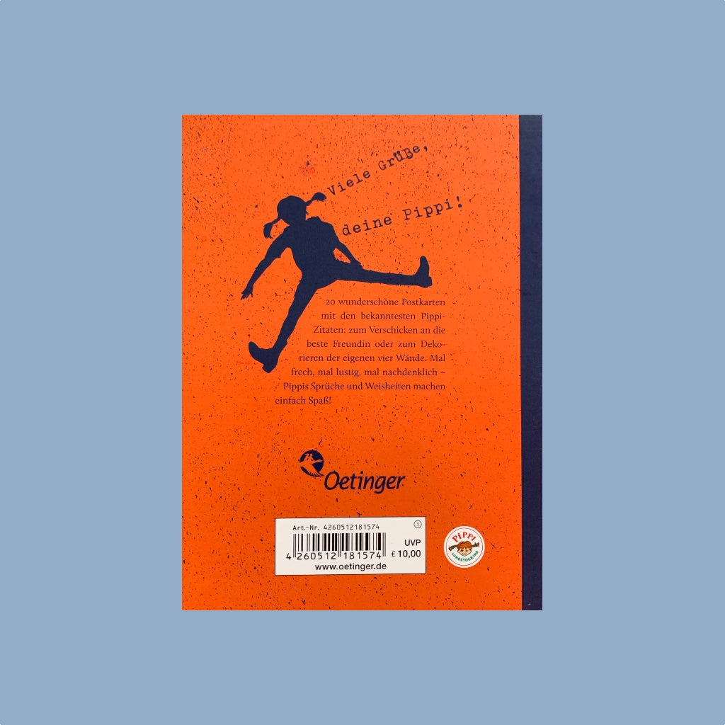 Postkartenbuch Hej Pippi Langstrump Rückseite Einband