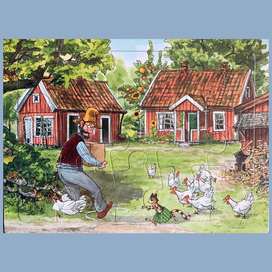 Rahmenpuzzel Holz ”Pettersson & Findus”