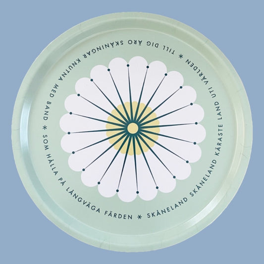 Rundes Tablett mit Motiv Skåne von David Linder