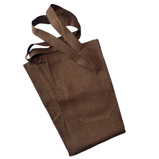 Schürze aus Leinen Bistro in schoko von Terrible Twins