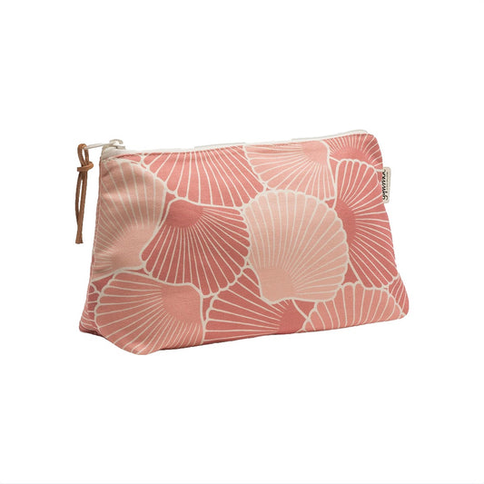 Kosmetiktasche Snäckor aus Baumwolle in zartrosa