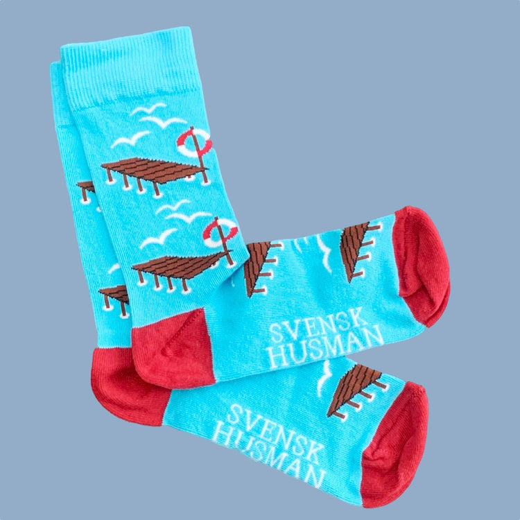 Socken_Bootssteg_Svensk_Husman_Mys_Shop