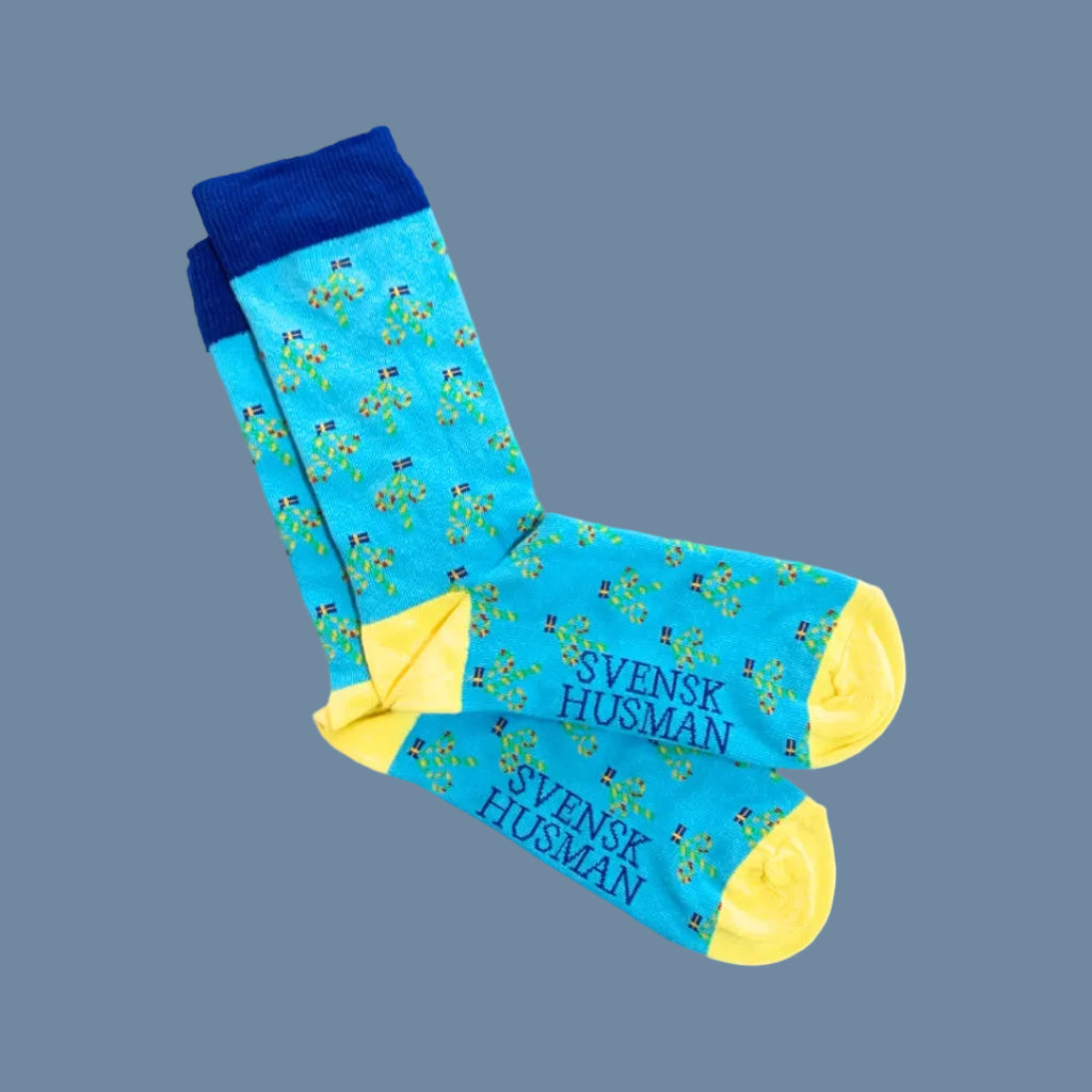 Socken mit Muster Mittsommer von Svensk Husman erhältlich im Mys Shop