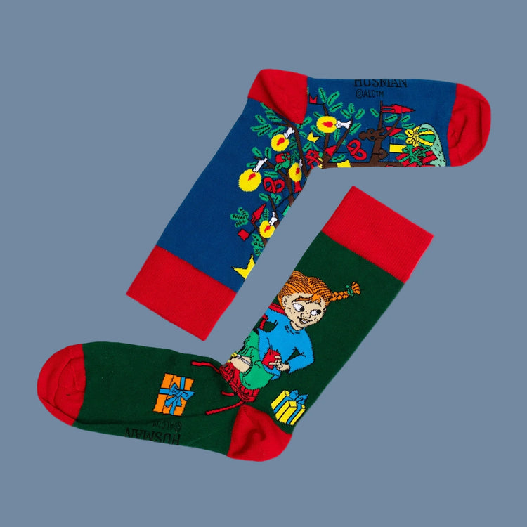 Socken Pippi Langstrumpf „Pippi rettet Weihnachten“