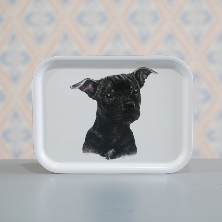 Holztablett rechteckig „Peanut“ Hund