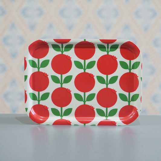 eckiges Tablett mit Blaubeeren im Retrostil von Floryd Sweden