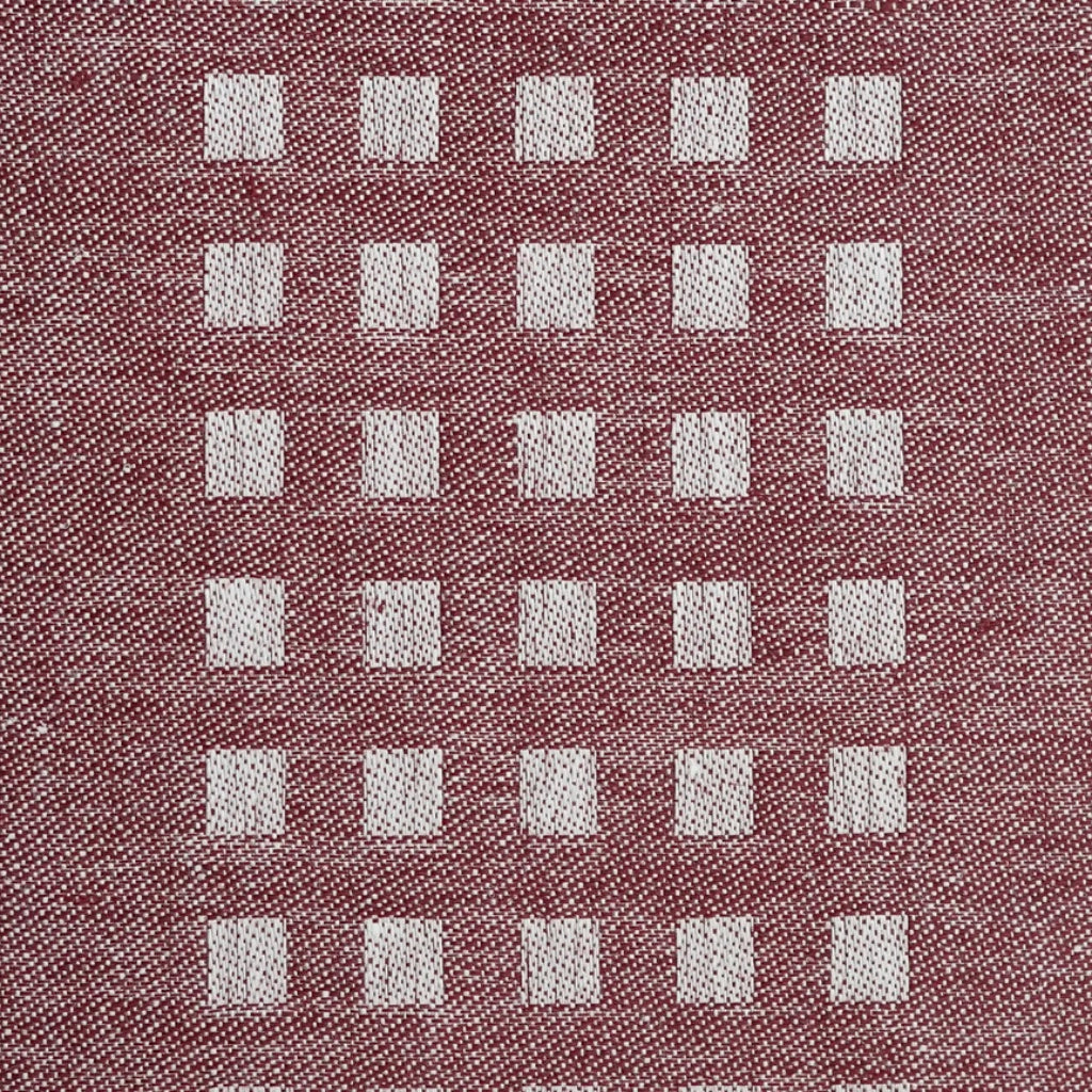 Detail des Tischläufers Solliden aus Leinen in weinrot von Klässbols linneväveri erhältlich bei MYS