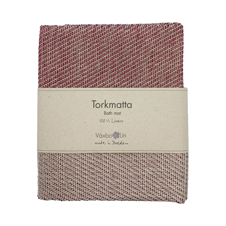 Badteppich_Torkmatta_bordeaux_Leinen_Vaexbo_Lin_Mys_Shop