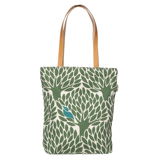 Tragetasche Gömställe grün aus baumwolle von vorn
