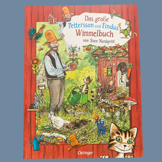 Titel des Wimmelbuches Pettersson Findus