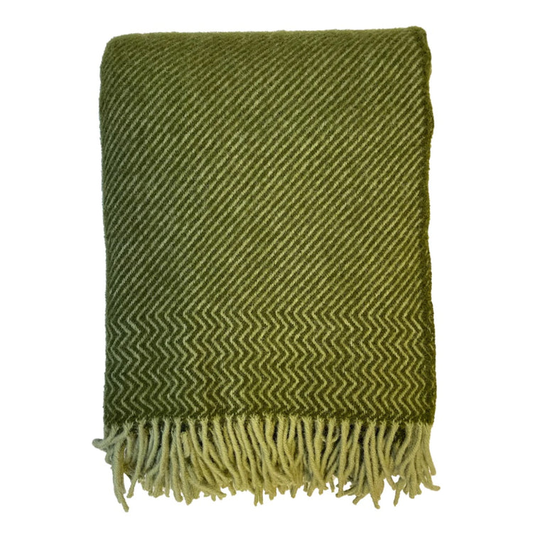 Klippan Wolldecke Bazaar basilikum zusammengefaltet