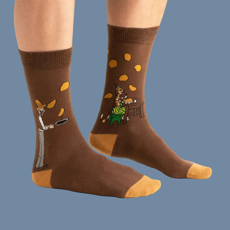 braune Socken Pettersson Findus backen Plinsen