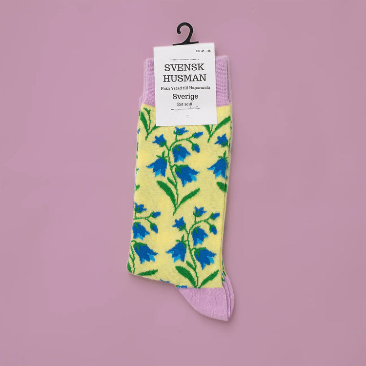 Socken "Blåklocka", 80% Baumwolle, 17% Nylon, 3% Spandex