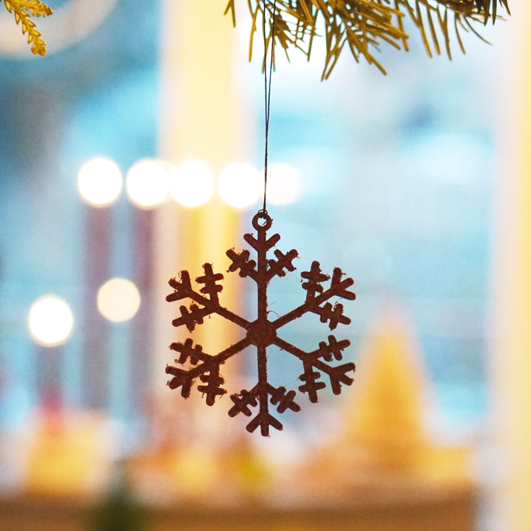 Weihnachtsschmuck Leder "Schneeflocke"