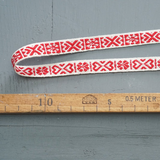 Webband „Herzen“ Baumwolle