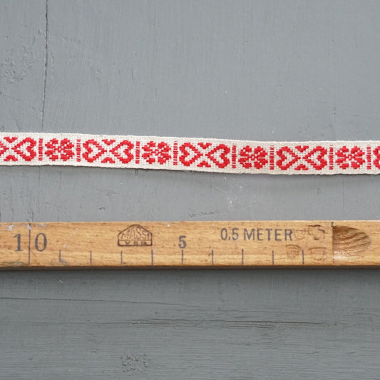 Webband „Herzen“ Baumwolle