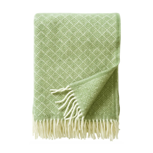 Decke_Pampas_Wolle_grün_Klippan_Mys_Shop