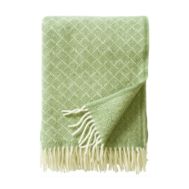 Decke_Pampas_Wolle_grün_Klippan_Mys_Shop