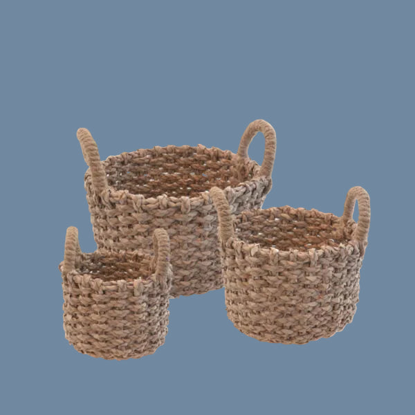 drei Körbe Fyrås aus Sisal