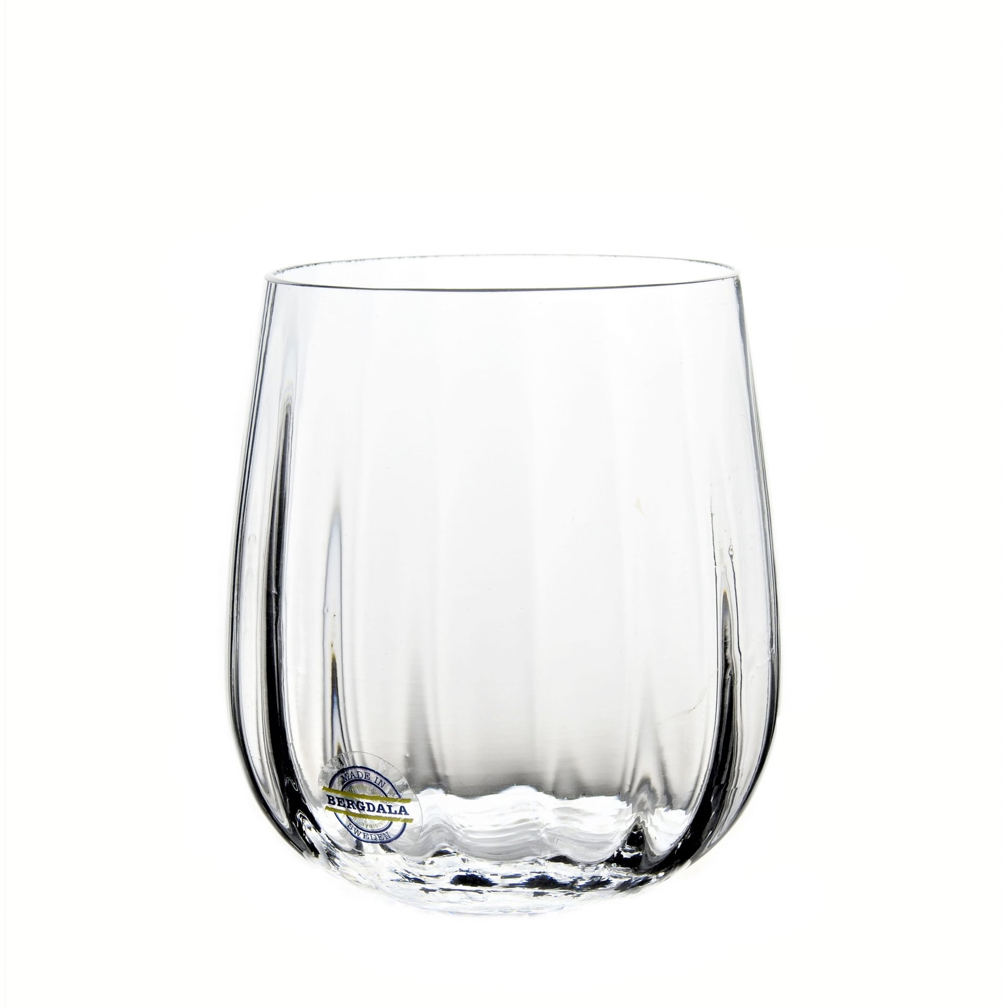 Glas Sindre groß vor weißem Hintergrund
