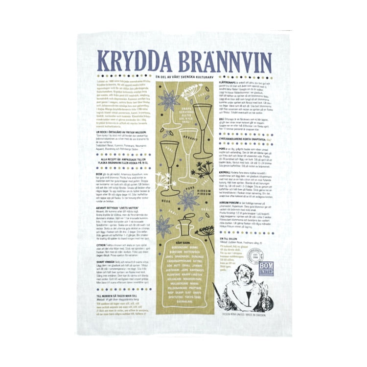 Schweden Handtuch Halbleinen „Krydda Brännvin“