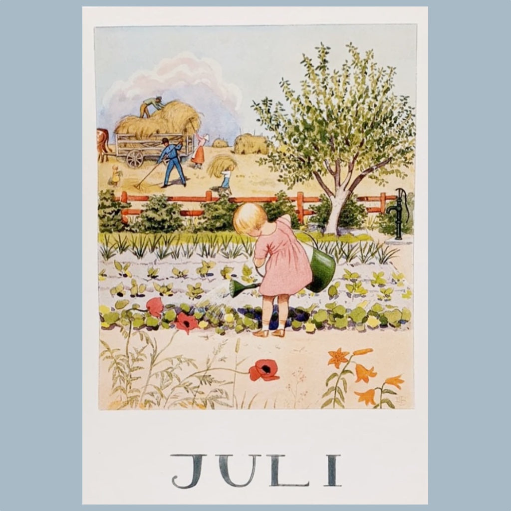 Postkarte Jahreszeiten Elsa Beskow Juli