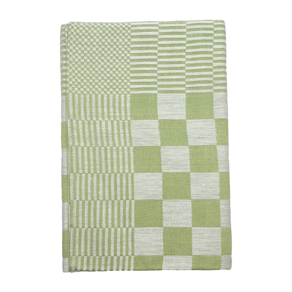 Serviette_Schackrutan_Leinen_gruen_Klaessbols_linnevaeveri_Mys_Shop
