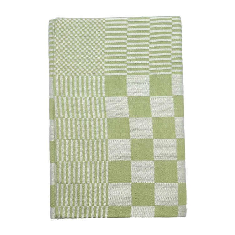 Serviette_Schackrutan_Leinen_gruen_Klaessbols_linnevaeveri_Mys_Shop