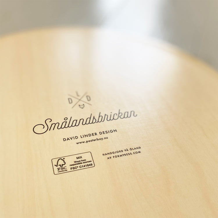 Holztablett rund „Småland“