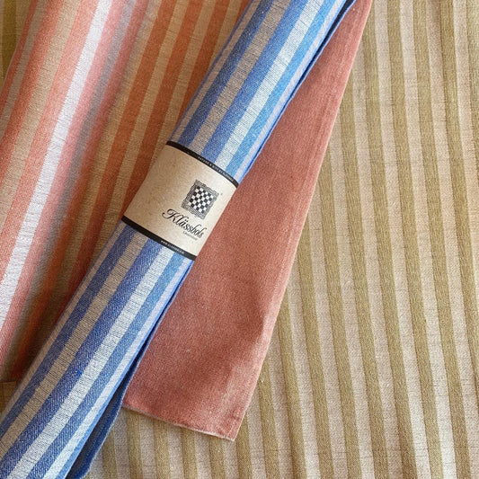 Tischläufer Marie aus Leinen gelb rot blau