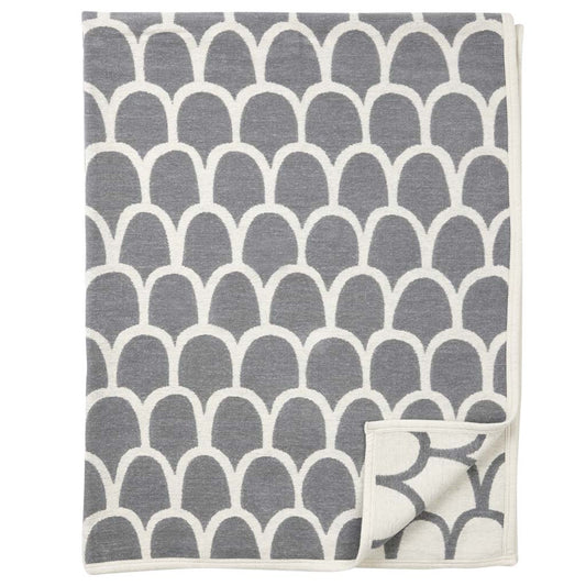 Decke “Feathers“ Baumwollchenille - schwedenroth